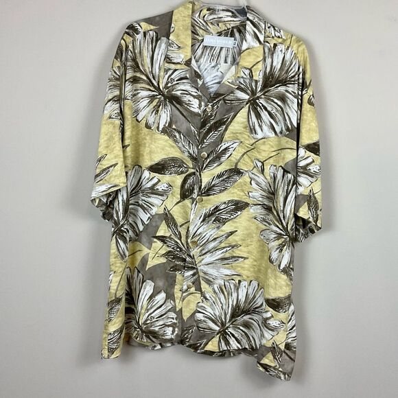 Jams World Kona Coast Shirt Sz XL Aloha Hawaiian Made in Hawaii Multi-Color Palm - Picture 2 of 6